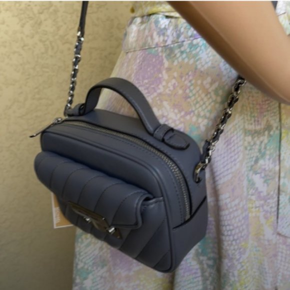 Michael Kors Small Rose Top Handle Leather Satchel - Picture 13 of 16